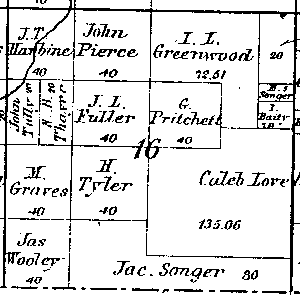 Range 5E, Township 2N, Section 16 - 1881