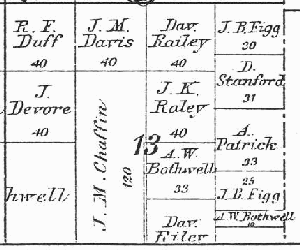 Range 7E, Township 3N, Section 13 - 1881